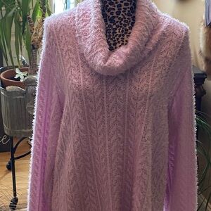 Ruby Rd. Soft Lavender Cowl Neck Sweater